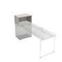 Офисный стеллаж 9Н.021 в отделке Ivory, 900х450х400 мм