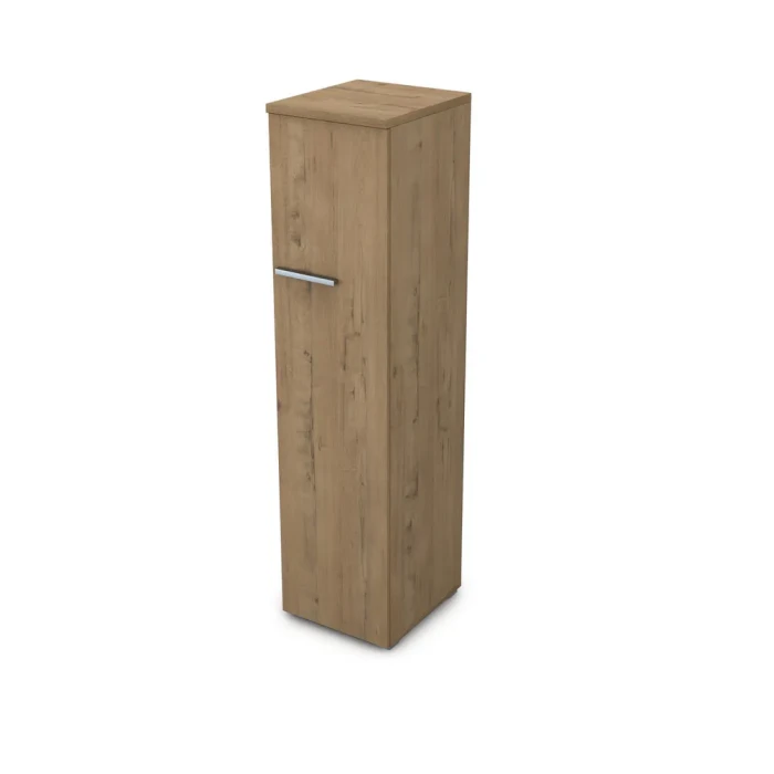 Шкаф в офис 9ПД.004.1 в отделке Teakwood, 400х450х1645 мм