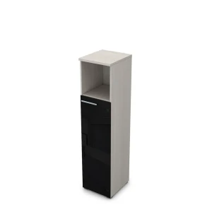 Gloss 9ПП.004.11 (Ivory) Пенал со стеклом и нишей, правый