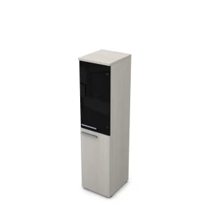 Gloss 9ПП.004.12 (Ivory) Пенал со стеклом, правый