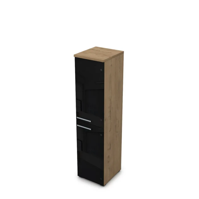 Шкаф для бумаг 9П.004.13 в отделке Teakwood, 400х450х1645 мм