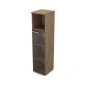Шкаф в офис 9ПД.004.5 в отделке Teakwood, 400х450х1645 мм