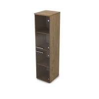 Gloss 9П.004.7 (Teakwood) Пенал со стеклом