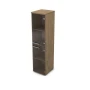 Шкаф для документов 9П.004.7 в отделке Teakwood, 400х450х1645 мм