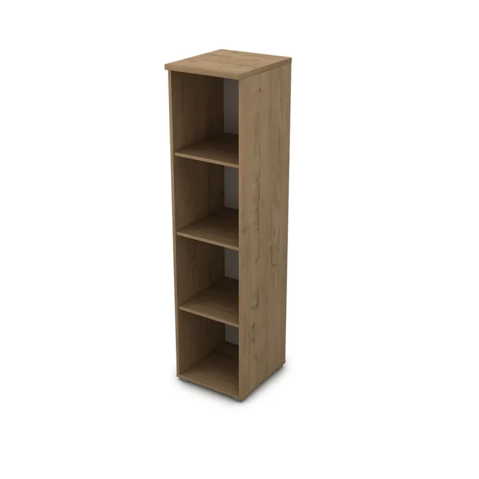 Офисный стеллаж 9ПД.004 в отделке Teakwood, 400х450х1645 мм