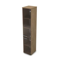 Gloss 9П.005.10 (Teakwood) Пенал высокий со стеклом