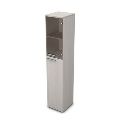 Gloss 9П.005.11 (Ivory) Пенал высокий со стеклом