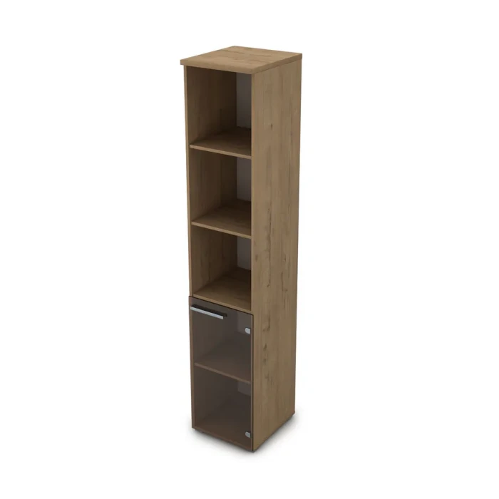 Шкаф для документов 9ПД.005.14 в отделке Teakwood, 400х450х2045 мм