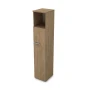 Шкаф в офис 9ПД.005.2 в отделке Teakwood, 400х450х2045 мм