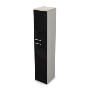 Gloss 9ПП.005.23 (Ivory) Пенал высокий со стеклом, правый