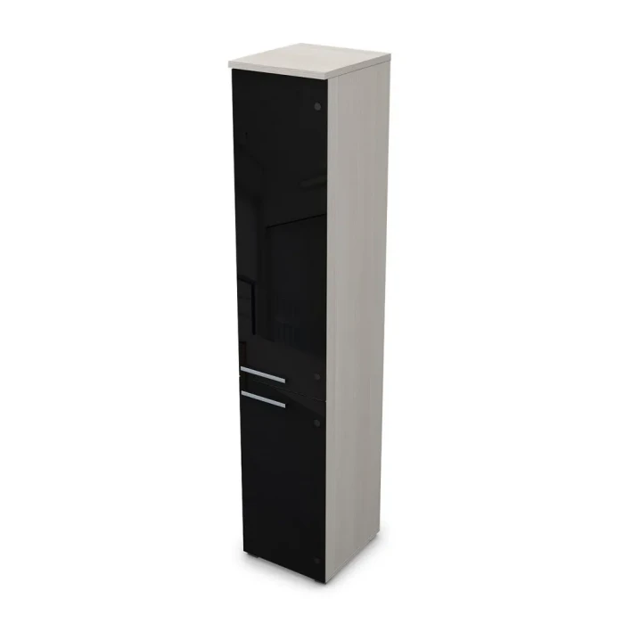 Шкаф в офис 9ППД.005.24 в отделке Ivory, 400х450х2045 мм