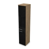 Gloss 9ПЛ.005.24 (Teakwood) Пенал высокий со стеклом, левый