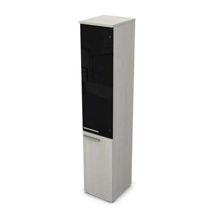 Шкаф в офис 9ПЛД.005.26 в отделке Ivory, 400х450х2045 мм