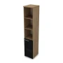 Офисный шкаф 9ПЛД.005.28 в отделке Teakwood, 400х450х2045 мм