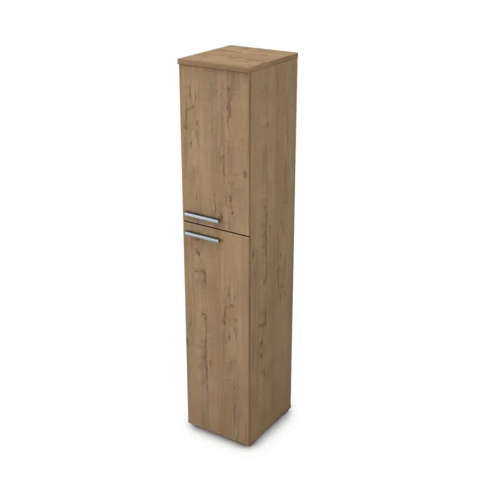 Шкаф для документов 9П.005.4 в отделке Teakwood, 400х450х2045 мм