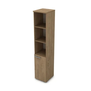 Gloss 9П.005.7 (Teakwood) Пенал высокий с открытыми полками