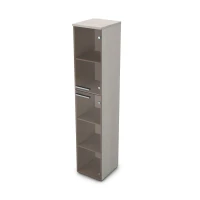Gloss 9П.005.9 (Ivory) Пенал высокий со стеклом