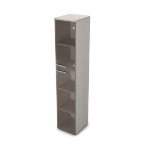 Gloss 9П.005.9 (Ivory) Пенал высокий со стеклом