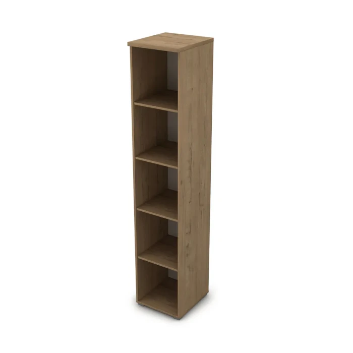 Офисный стеллаж 9П.005 в отделке Teakwood, 400х450х2045 мм