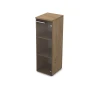 Офисный шкаф 9ПД.017.3 в отделке Teakwood, 400х450х1245 мм