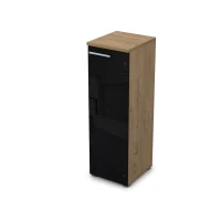 Gloss 9ППД.017.7 (Teakwood) Пенал средний со стеклом, правый