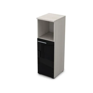 Gloss 9ПП.017.8 (Ivory) Пенал средний со стеклом и нишей, правый