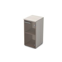 Gloss 9П.023.2 (Ivory) Пенал низкий со стеклом