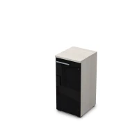 Gloss 9ПЛ.023.4 (Ivory) Пенал низкий со стеклом, левый