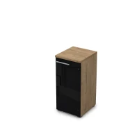 Gloss 9ПП.023.4 (Teakwood) Пенал низкий со стеклом, правый