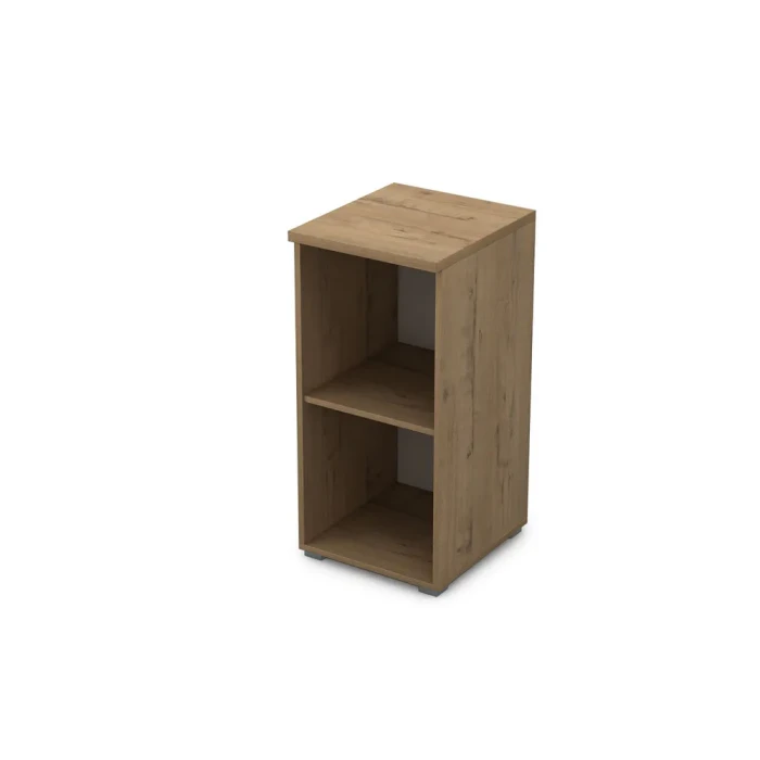 Офисный стеллаж 9П.023 в отделке Teakwood, 400х450х845 мм