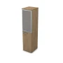 Офисный шкаф 9ПЛ.004.8 в отделке Teakwood, 400х450х1645 мм