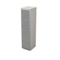 Gloss 9ПЛ.004.9 (Ivory) Пенал со стеклом, левый