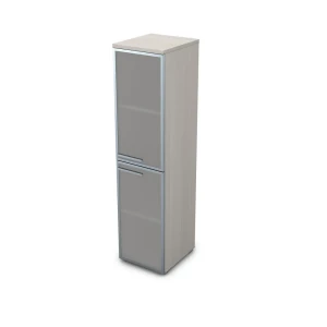 Gloss 9ПЛ.004.9 (Ivory) Пенал со стеклом, левый