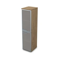 Gloss 9ПЛД.004.9 (Teakwood) Пенал со стеклом, левый