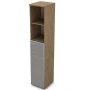 Шкаф для бумаг 9ПЛ.005.15 в отделке Teakwood, 400х450х2045 мм