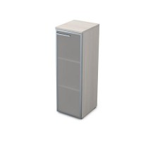 Gloss 9ПЛ.017.6 (Ivory) Пенал средний со стеклом, левый