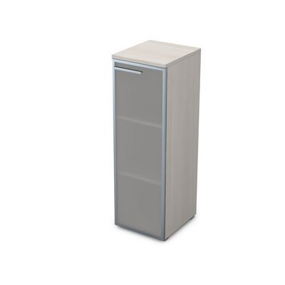 Gloss 9ПЛ.017.6 (Ivory) Пенал средний со стеклом, левый