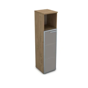 Gloss 9ПП.004.10 (Teakwood) Пенал со стеклом и нишей, правый
