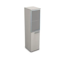 Gloss 9ПП.004.8 (Ivory) Пенал со стеклом, правый