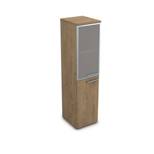 Gloss 9ПП.004.8 (Teakwood) Пенал со стеклом, правый
