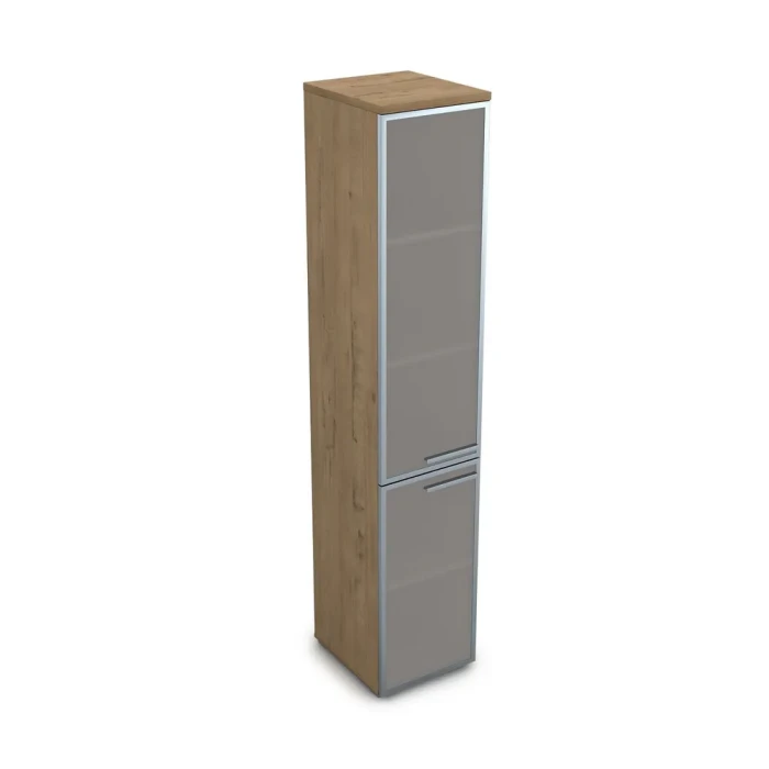 Шкаф для бумаг 9ПП.005.16 в отделке Teakwood, 400х450х2045 мм