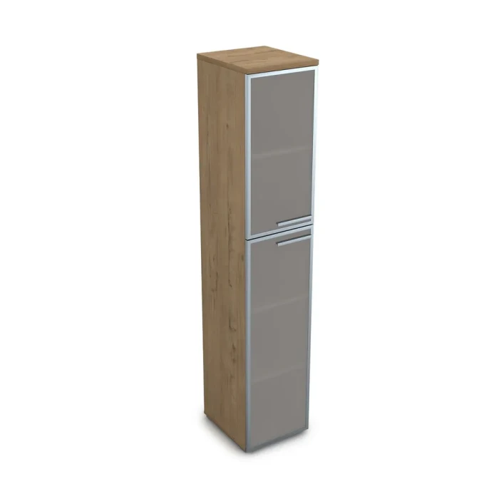Шкаф для документов 9ПП.005.17 в отделке Teakwood, 400х450х2045 мм