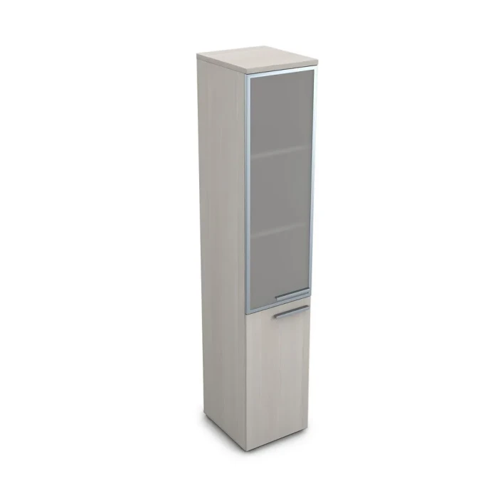 Шкаф в офис 9ППД.005.19 в отделке Ivory, 400х450х2045 мм