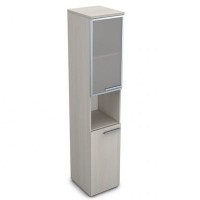 Gloss 9ПП.005.20 (Ivory) Пенал высокий со стеклом и нишей, правый