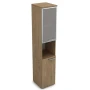 Шкаф в офис 9ППД.005.20 в отделке Teakwood, 400х450х2045 мм