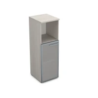 Gloss 9ППД.017.5 (Ivory) Пенал средний со стеклом и нишей, правый