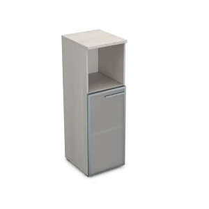 Gloss 9ПП.017.5 (Ivory) Пенал средний со стеклом и нишей, правый