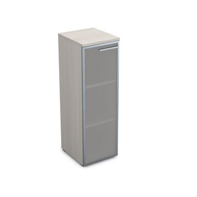 Gloss 9ППД.017.6 (Ivory) Пенал средний со стеклом, правый