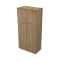 Шкаф в офис 9ШД.004.1 в отделке Teakwood, 800х450х1645 мм