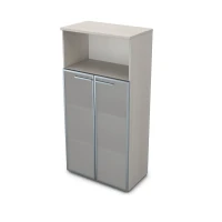 Gloss 9Ш.004.10 (Ivory) Шкаф со стеклом и нишей